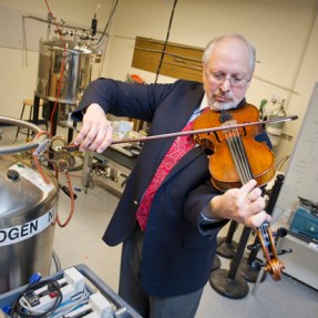 David Budil playing the viola