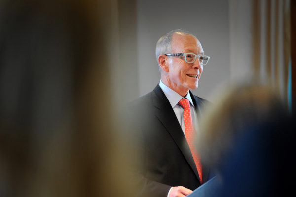 Jan. 12, 2017 - BOSTON, MA. - Ted Mitchell, Under Secretary of Education, Department of Education, speaks during the event in the Alumni Center at Northeastern University on Jan. 12, 2017. Philomena Mantella, Senior Vice President, and Malachi Hernandez, SSH'21, also gave remarks. Photo by Matthew Modoono/Northeastern University