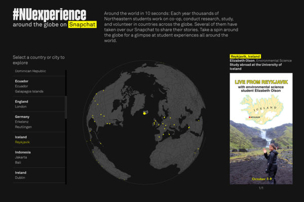 #NUexperience around the globe on Snapchat