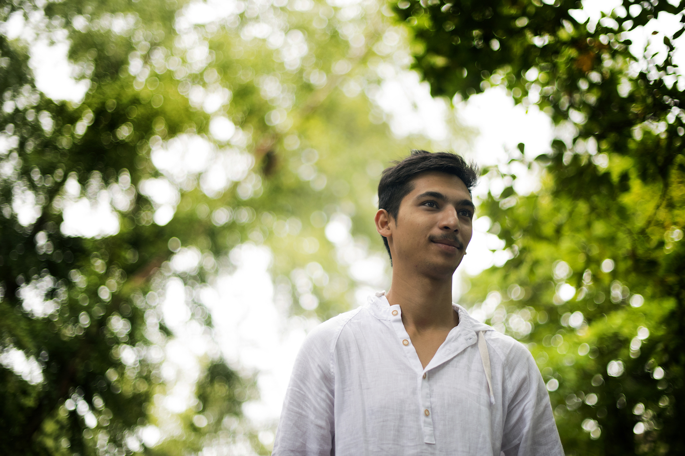 Dev Patel, MS'20, poses for a portrait at Northeastern University on Sept. 6, 2017.