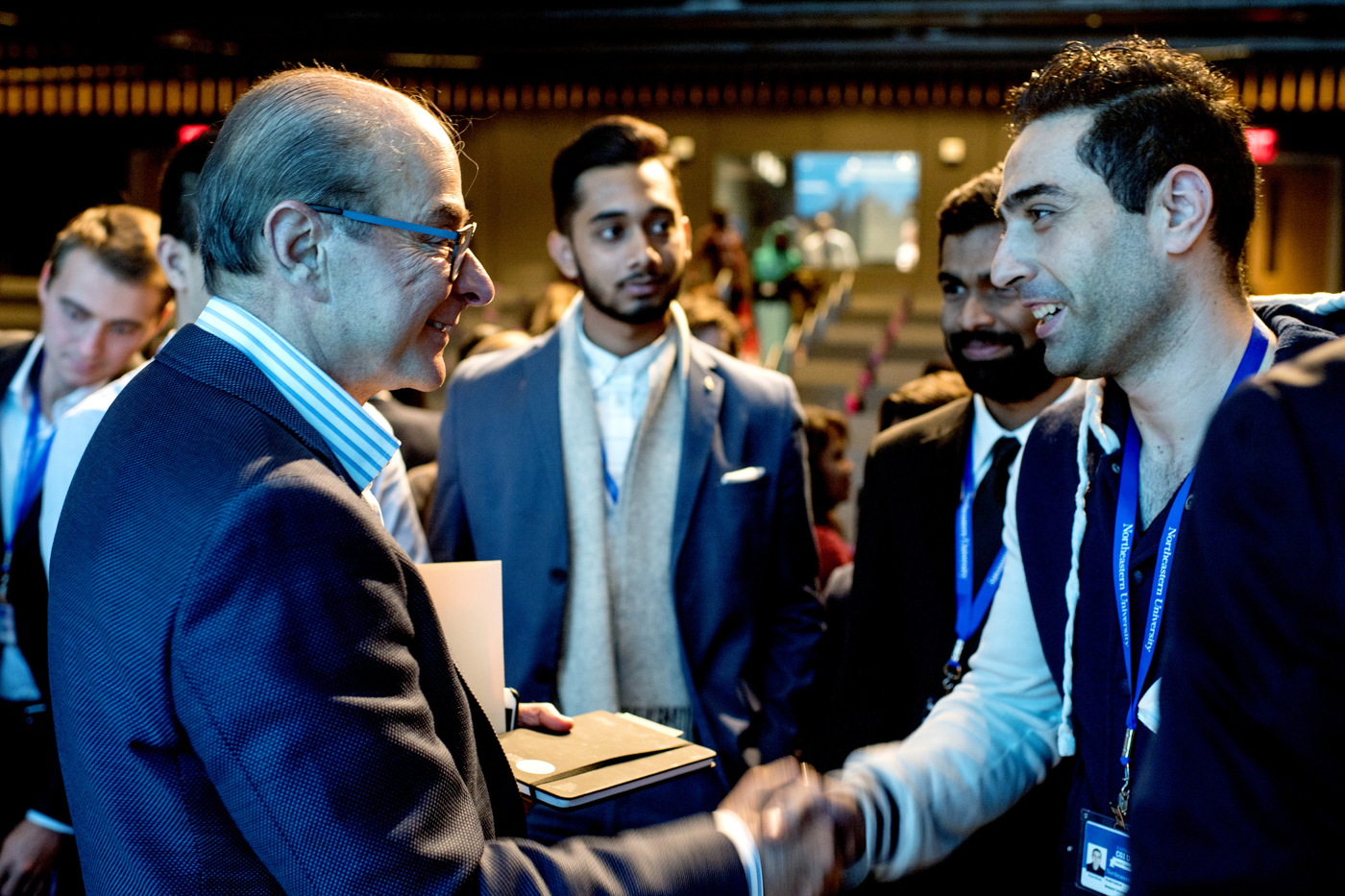 “You’re in the middle of an enormous change, and you will be leading it,” Aoun said. Photo by Billie Weiss for/Northeastern University.