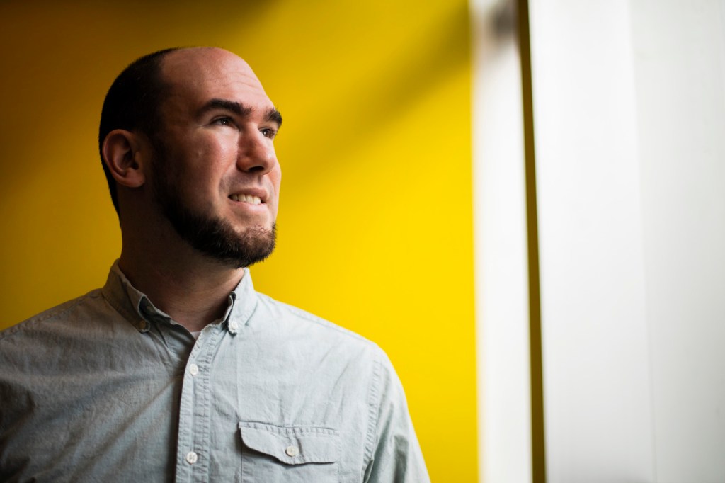 11/17/17 - BOSTON, MA. Seth Cooper, assistant professor in the College of Computer and Information Science, poses for a portrait on Nov. 20, 2017. Photo by Adam Glanzman/Northeastern University