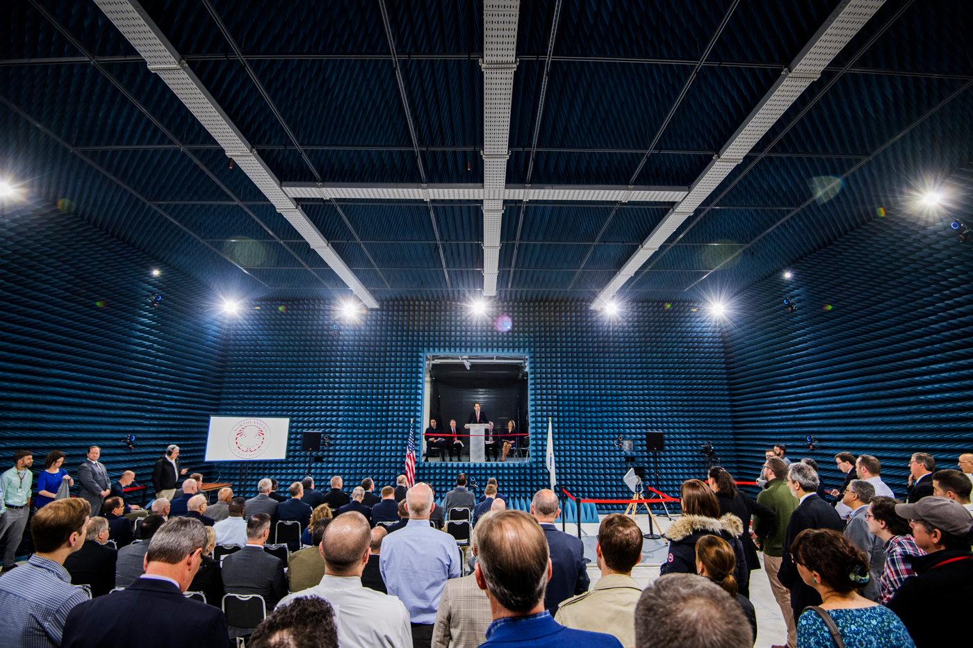 Northeastern University, in partnership with the Navy and Air Force, opens state-of-the-art drone testing facility on its Burlington campus