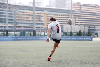 To help him get the word out, Jason Yau works with several prominent Hong Kong athletes, including Russell Webb, who plays professional rugby. Photo courtesy of Zyphr