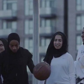 The Toronto Raptors have formed a partnership with Nike to offer team-branded hijabs, which are head coverings worn by some Muslim women. Liz Bucar, a professor of religion at Northeastern who teaches a course on the politics of the veil, says that the new hijabs could help to increase the participation of Muslim women in sports. Photo via Twitter/Toronto Raptors