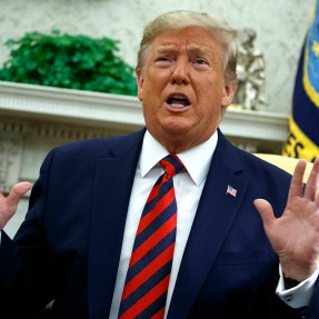 President Donald Trump speaks during a meeting with Australian Prime Minister Scott Morrison in the Oval Office of the White House, Friday, Sept. 20, 2019, Washington. (AP Photo/Evan Vucci)