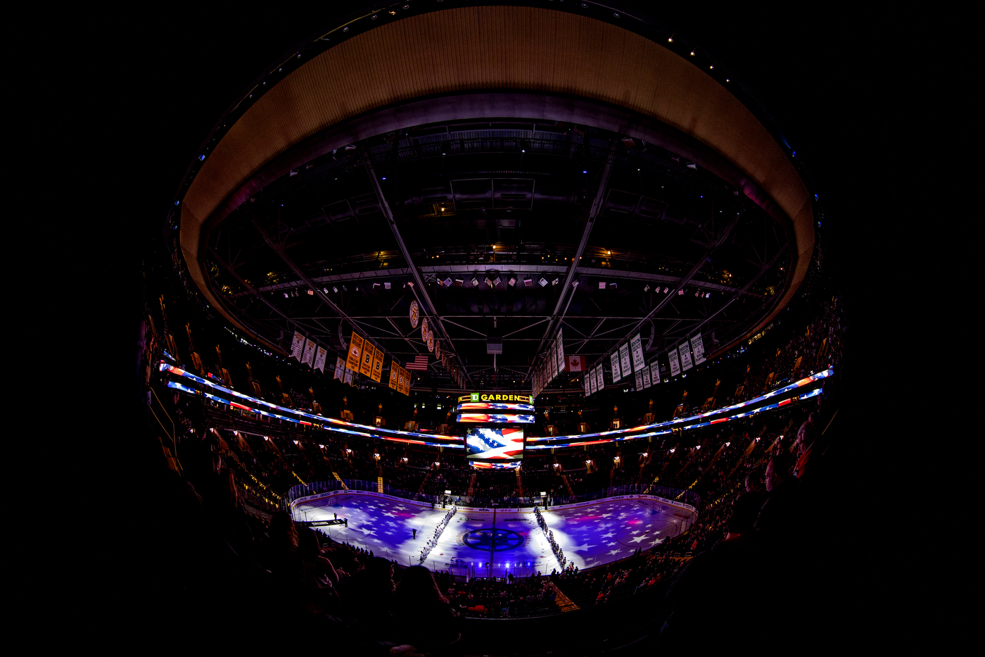 The TD Garden before the 2020 Beanpot semifinal