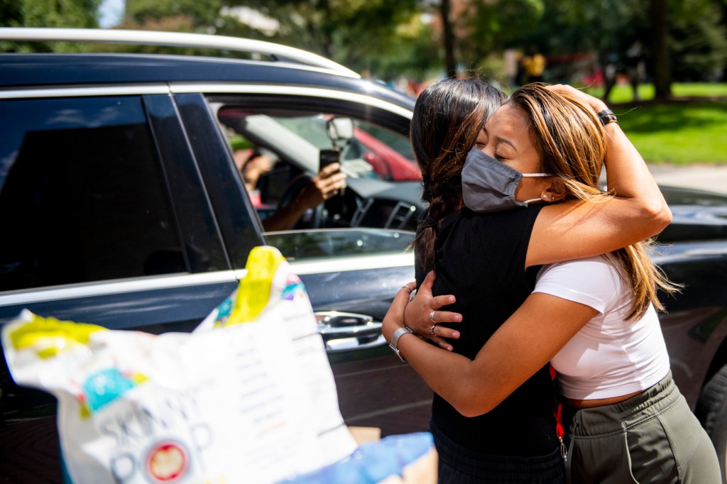 Katrina Makayan hugs her mother