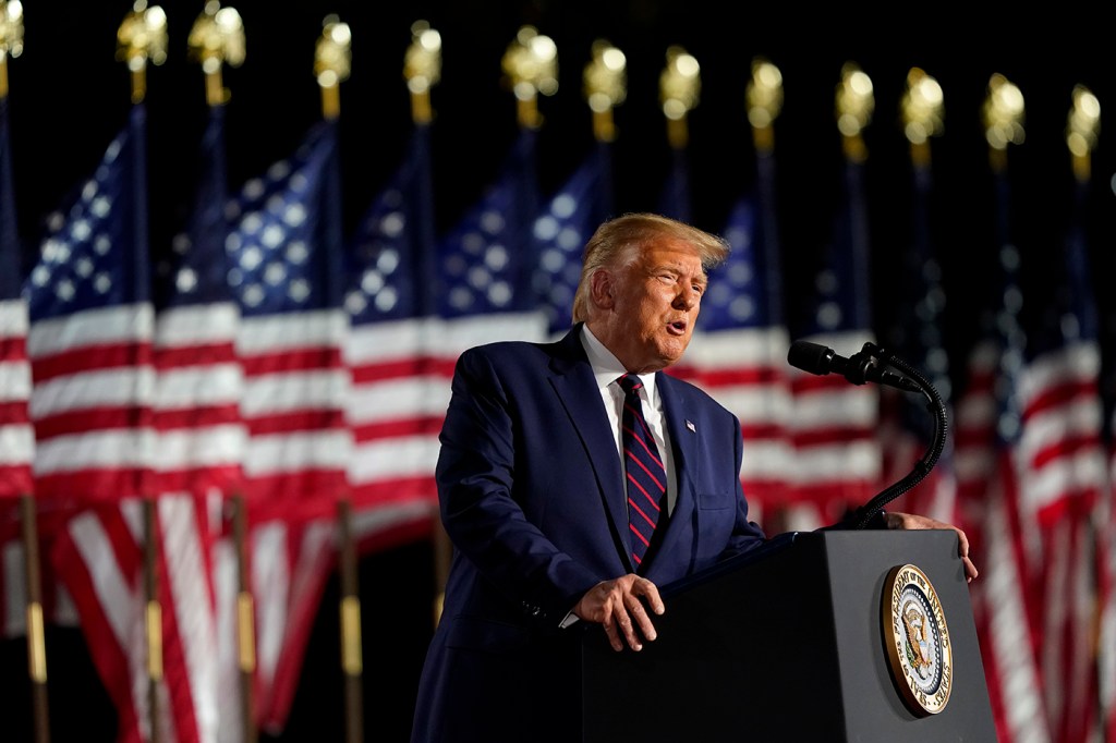 President Trump addressing RNC from White House South Lawn