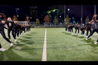 The Northeastern Dance Team on Carter Field