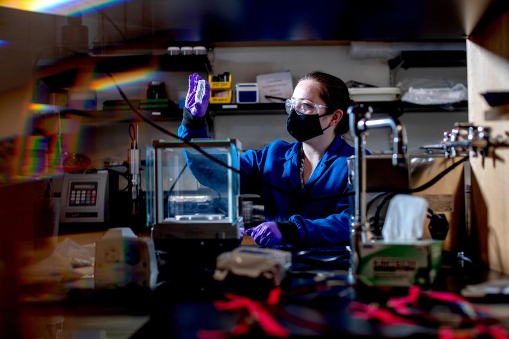 Sydney Morris in her lab