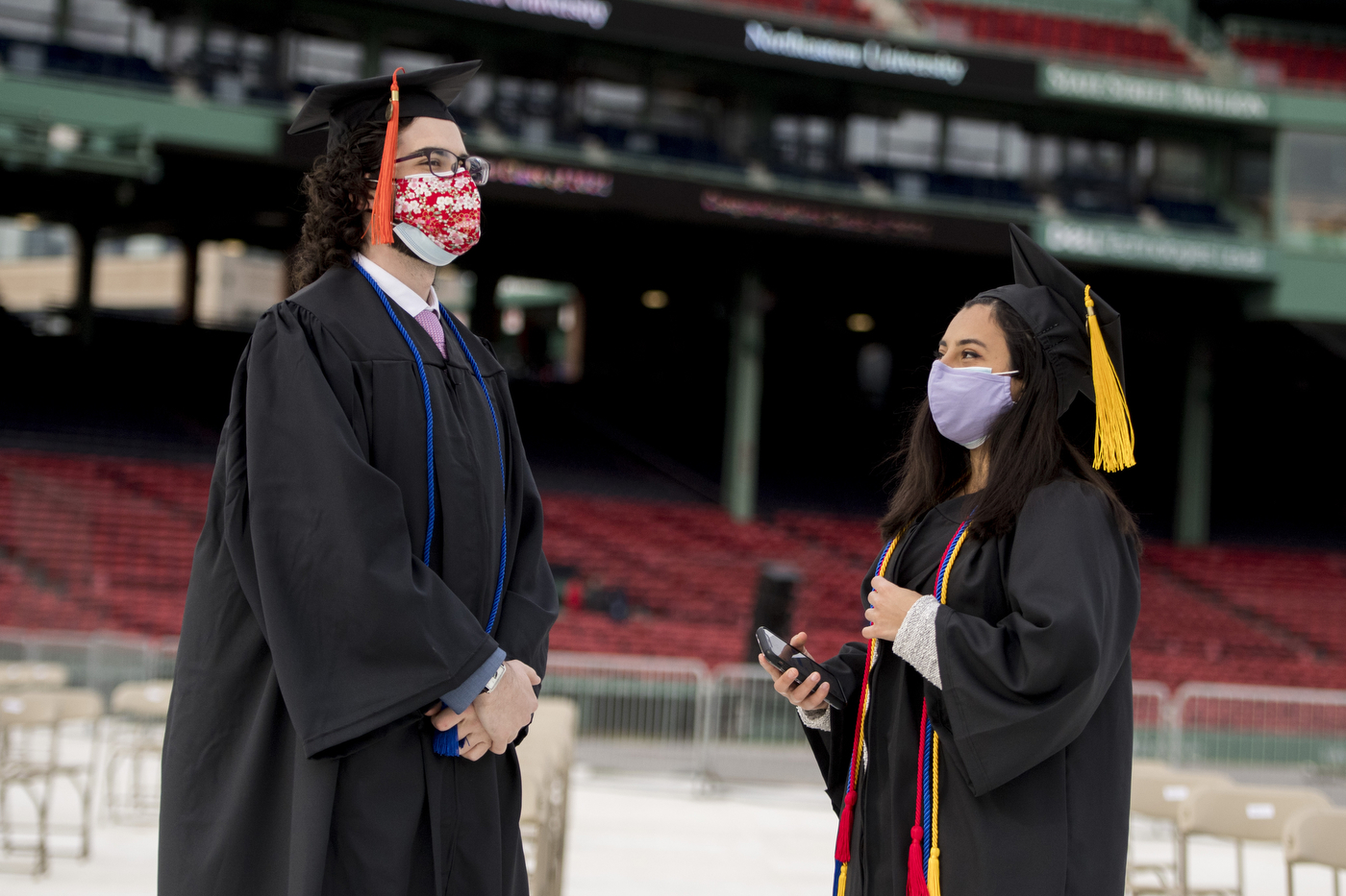 Northeastern Class of 2021 students Tucker Spencer-Wallace (left) and Elif Coskuin.