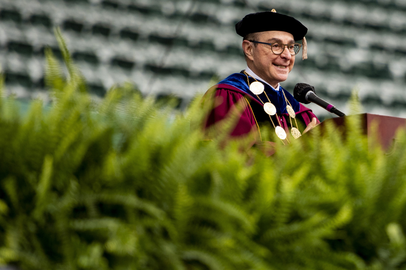 Joseph E. Aoun, president of Northeastern, delivers remarks to graduates of the Class of 2021.