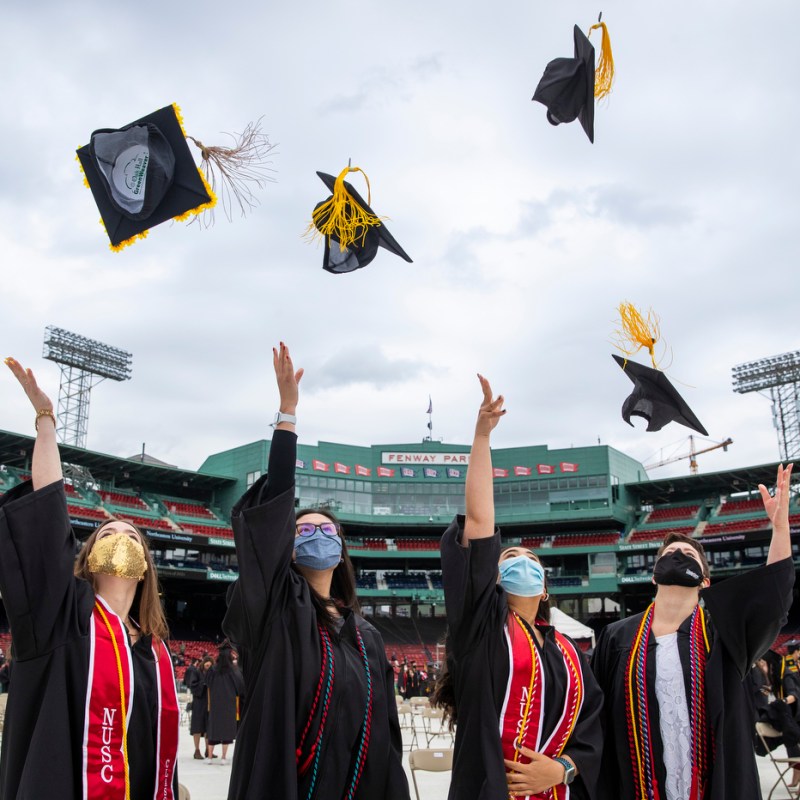 Northeastern celebrates 2021 undergraduate Commencement at Fenway Park