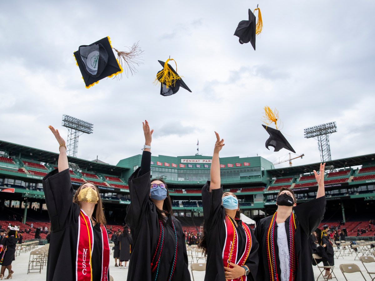 Northeastern celebrates 2021 undergraduate Commencement at Fenway Park