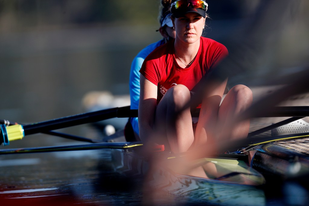 Madison Mailey rows for Team Canada.