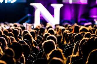 audience of students at northeastern convocation ceremony