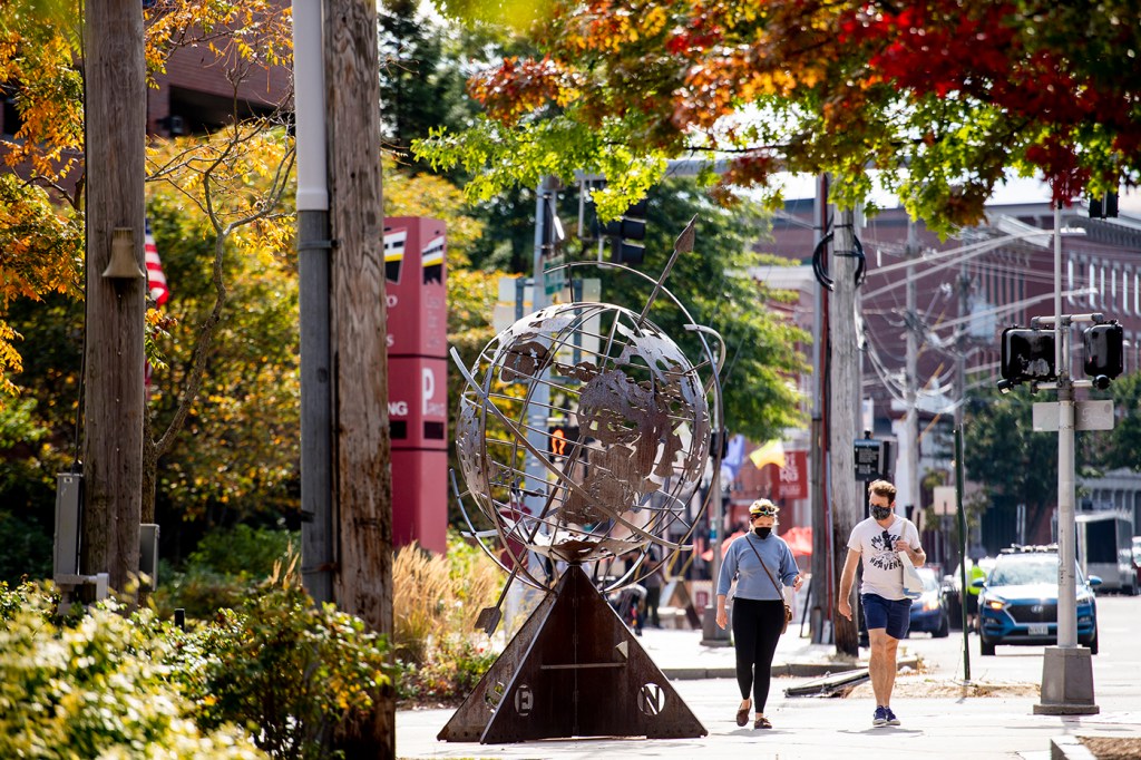 A photo of downtown Portland, Maine.