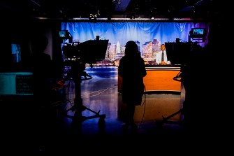 tv news broadcast room