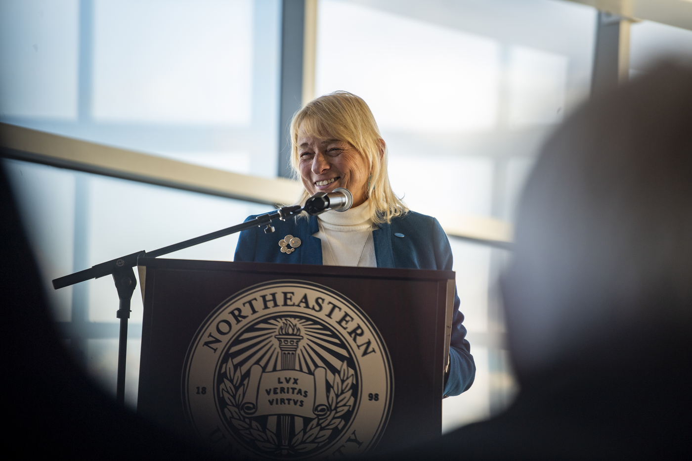 Maine Governor Janet Mills speaks at Demo Day.