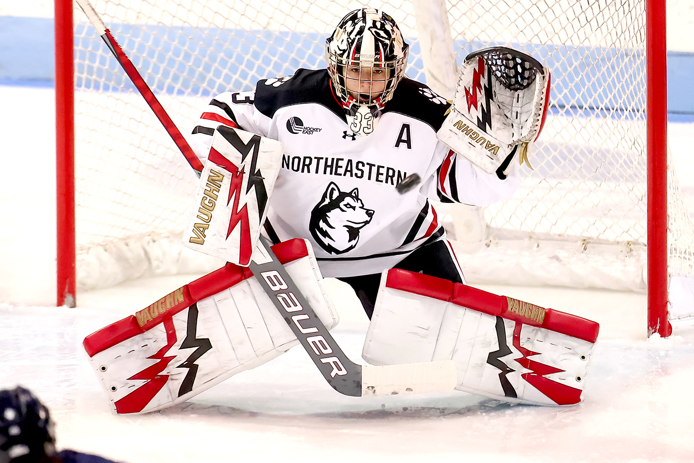 Northeastern goalie Aerin Frankel in action. 