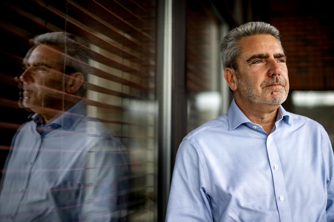 Walter Frankel, poses for a portrait at Clearhaven recovery center in Waltham, Massachusetts on Jan. 25, 2022. 