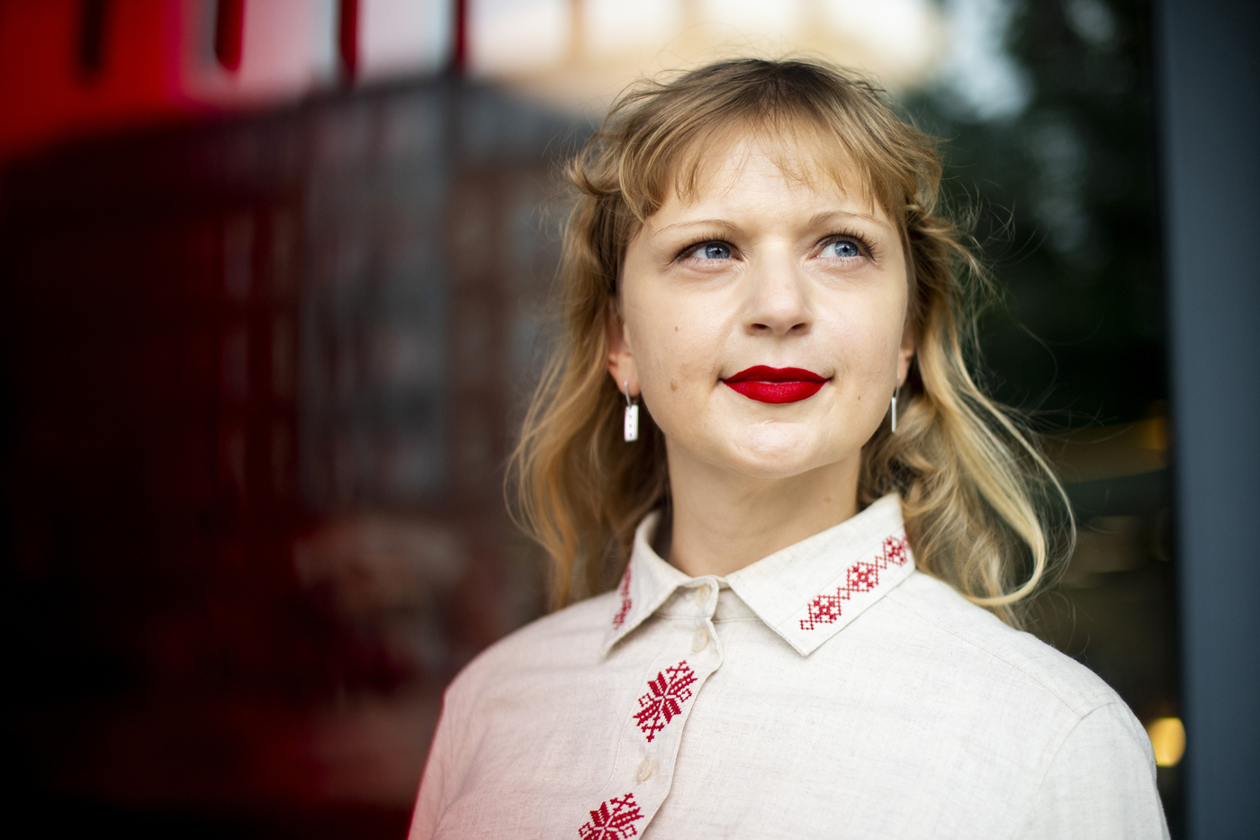 Larissa Doroshenko, postdoctoral teaching associate in the College of Arts, Media and Design, poses for a portrait. 