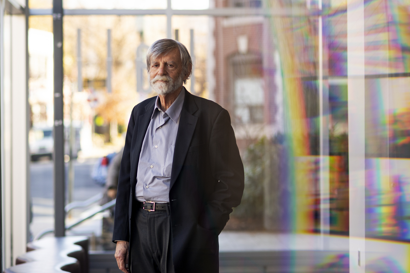 Northeastern University Distinguished Professor of Law and President of the Public Health Advocacy Institute, Richard Daynard poses for a portrait in Dockser Hall.