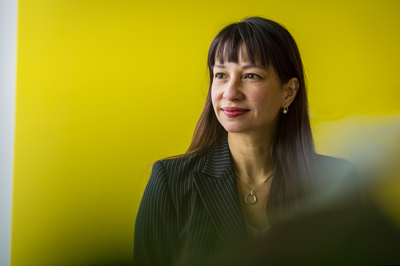 Mai’a Cross, Northeastern Associate Dean of Faculty Affairs, Diversity and Inclusion; Edward W. Brooke Professor of Political Science and International Affairs poses for a portrait on Tuesday, March 1, 2022. 