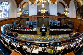 delegates sitting in international criminal courtroom