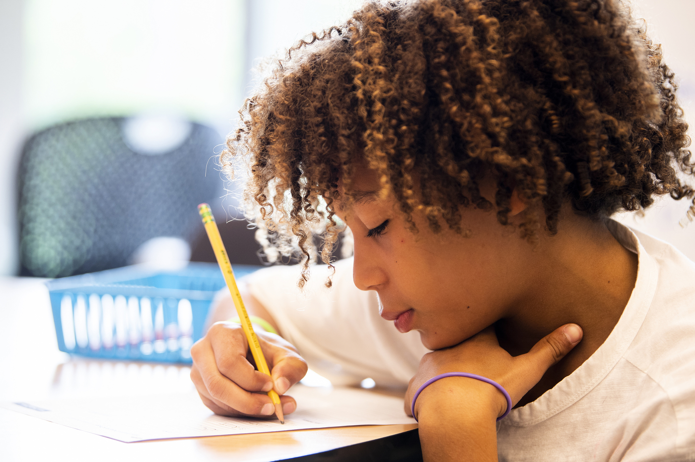 Students participate in Word Detectives, a summer reading program hosted by the Speech-Language and Hearing Center, at the Behrakis Health Sciences Center on Monday, July 18, 2022.