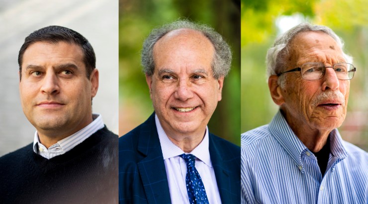 side by side headshots of dan urman (left), jeremy paul (center) and michael meltsner (right)