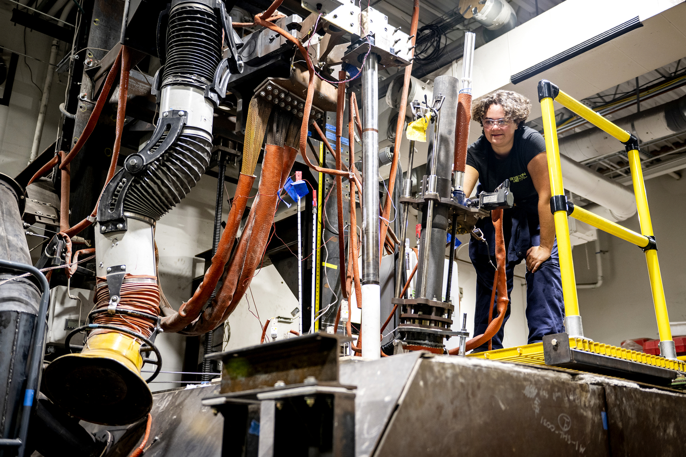 Gisele Aoun, operations team lead at Boston Metal, at work