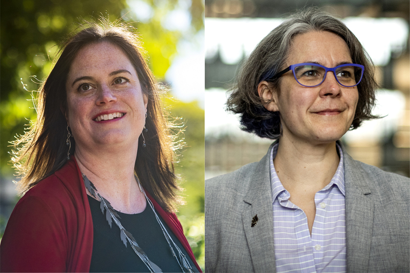 side by side headshots of laura kuhl (left) and alexandra meise (right)