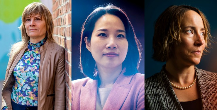 Headshots of Jody Santos (left), Myojung Chung (middle), and Meg Heckman (right). 