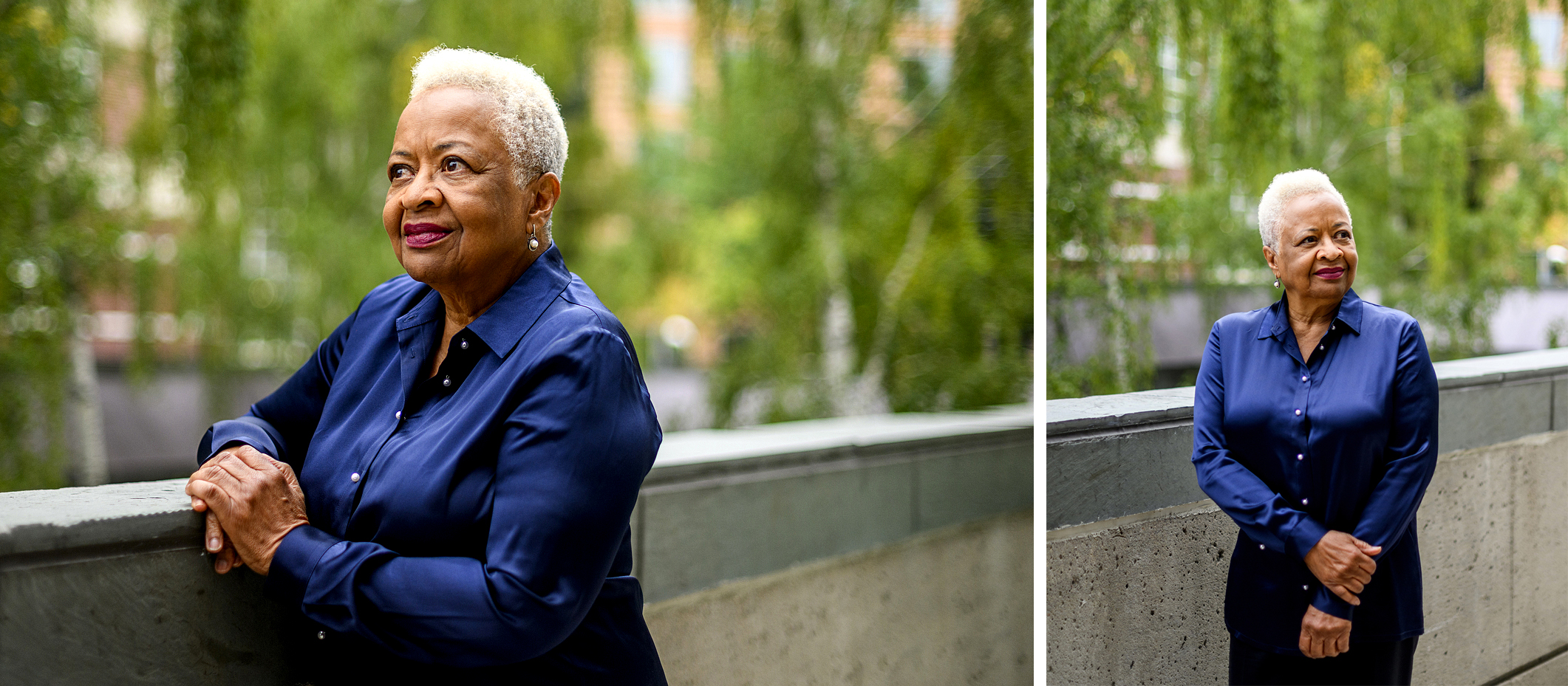 Headshots of Margaret Burnham. 