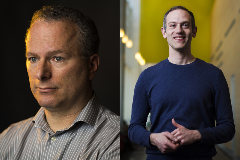 Headshot of David Lazer (left) and David Choffnes (right)