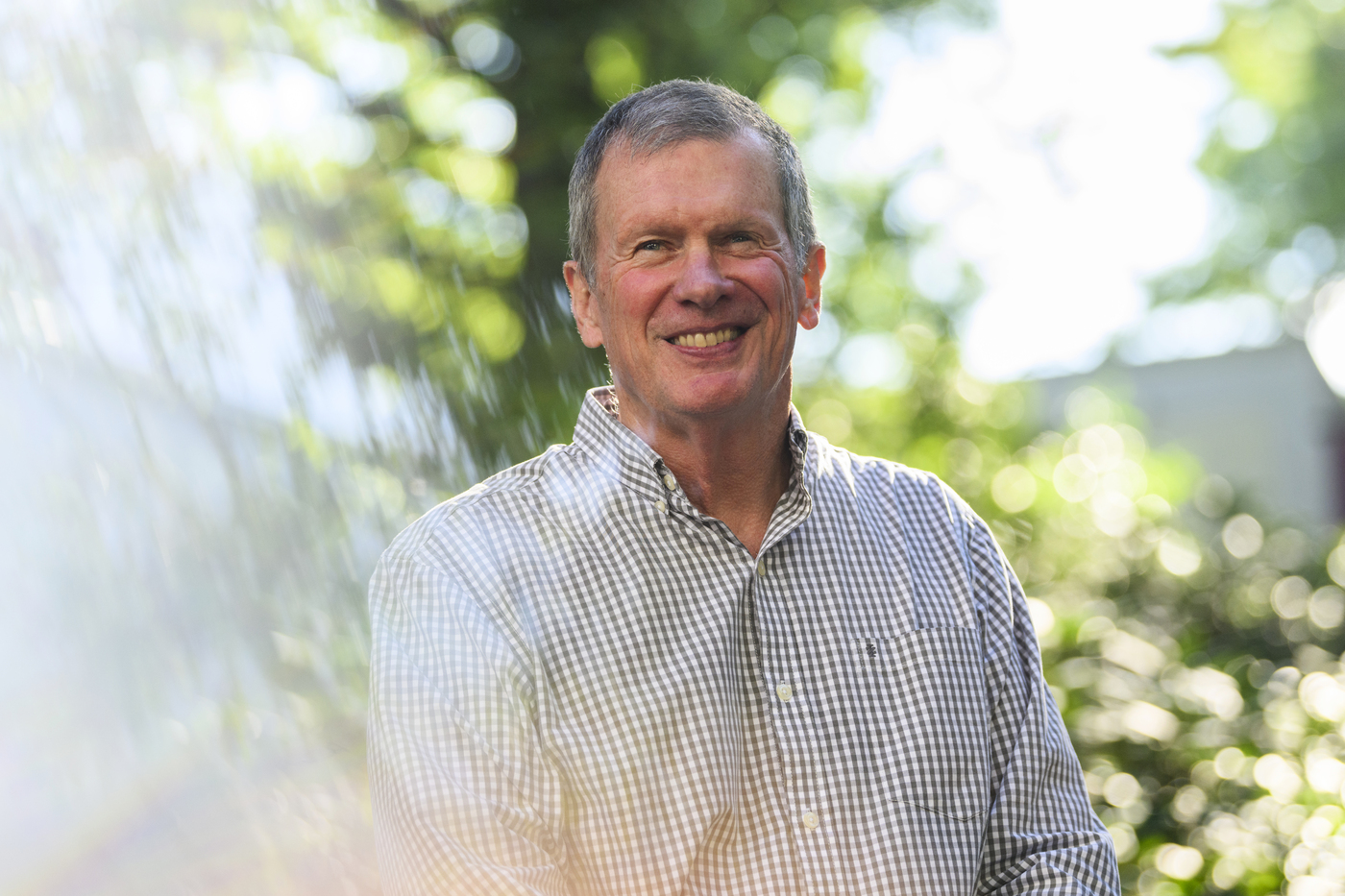 Headshot of Ted Clark talking about Patagonia's founder. 