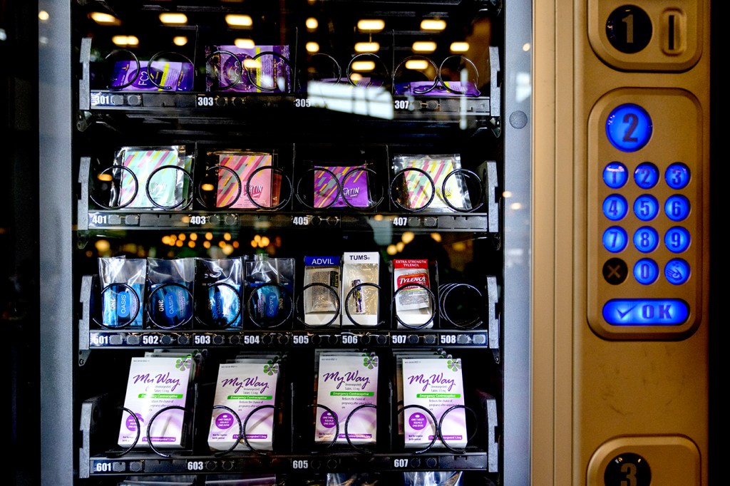 vending machine with wellness products inside