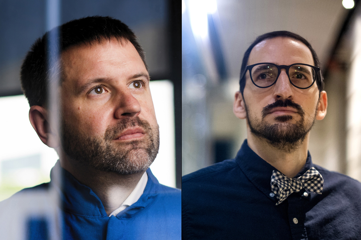 headshot of jared auclair (left) and brandon dionne (right)