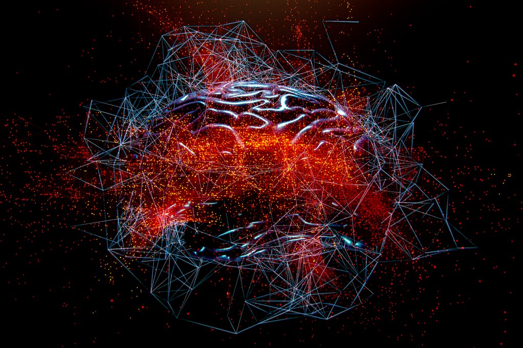 3d generated image of the brain