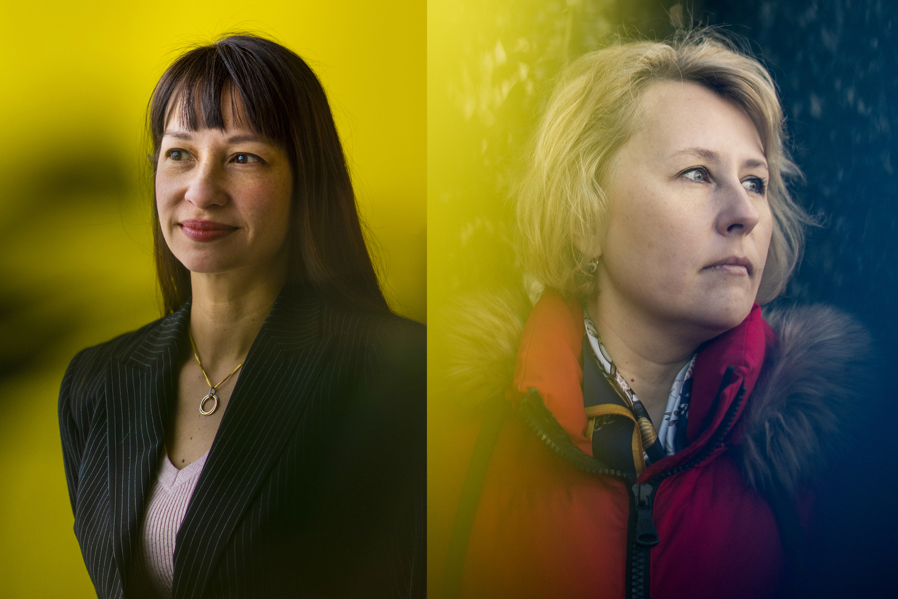 headshot of mai'a cross (left) and ekaterina botchkovar (right)