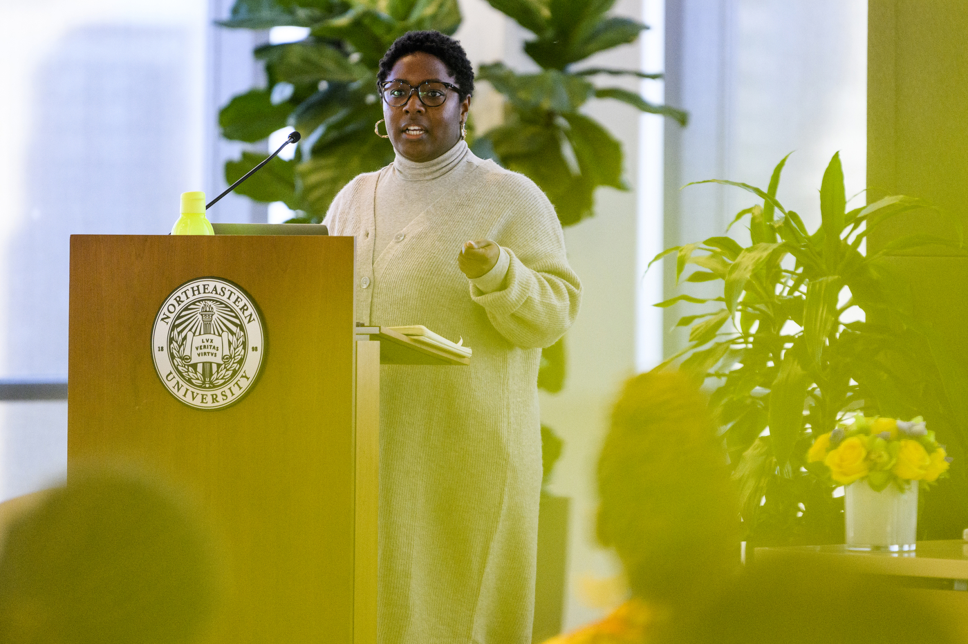 jovonna jones speaking at the bell hooks symposium