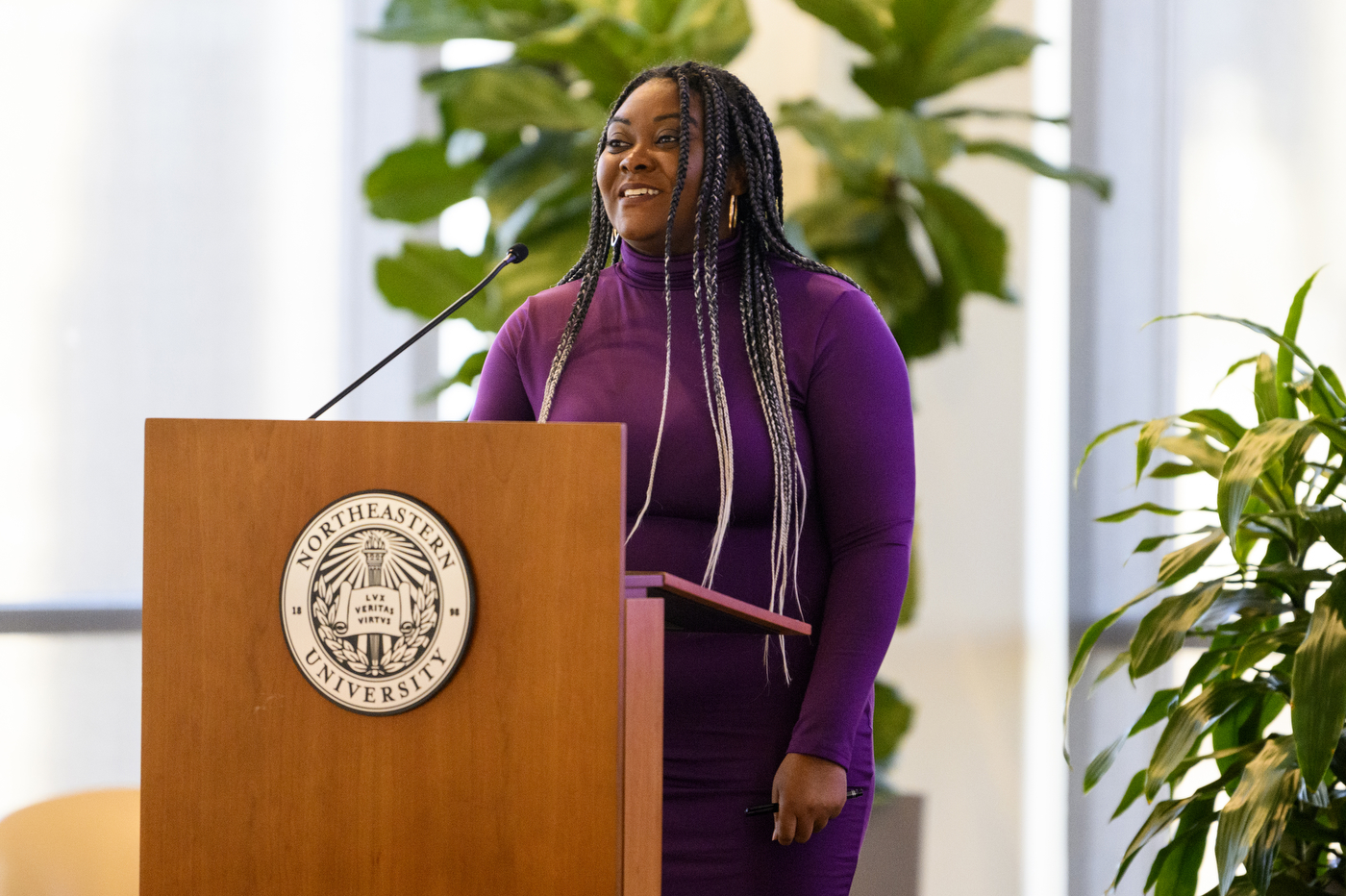 asia potts speaking during the bell hooks symposium