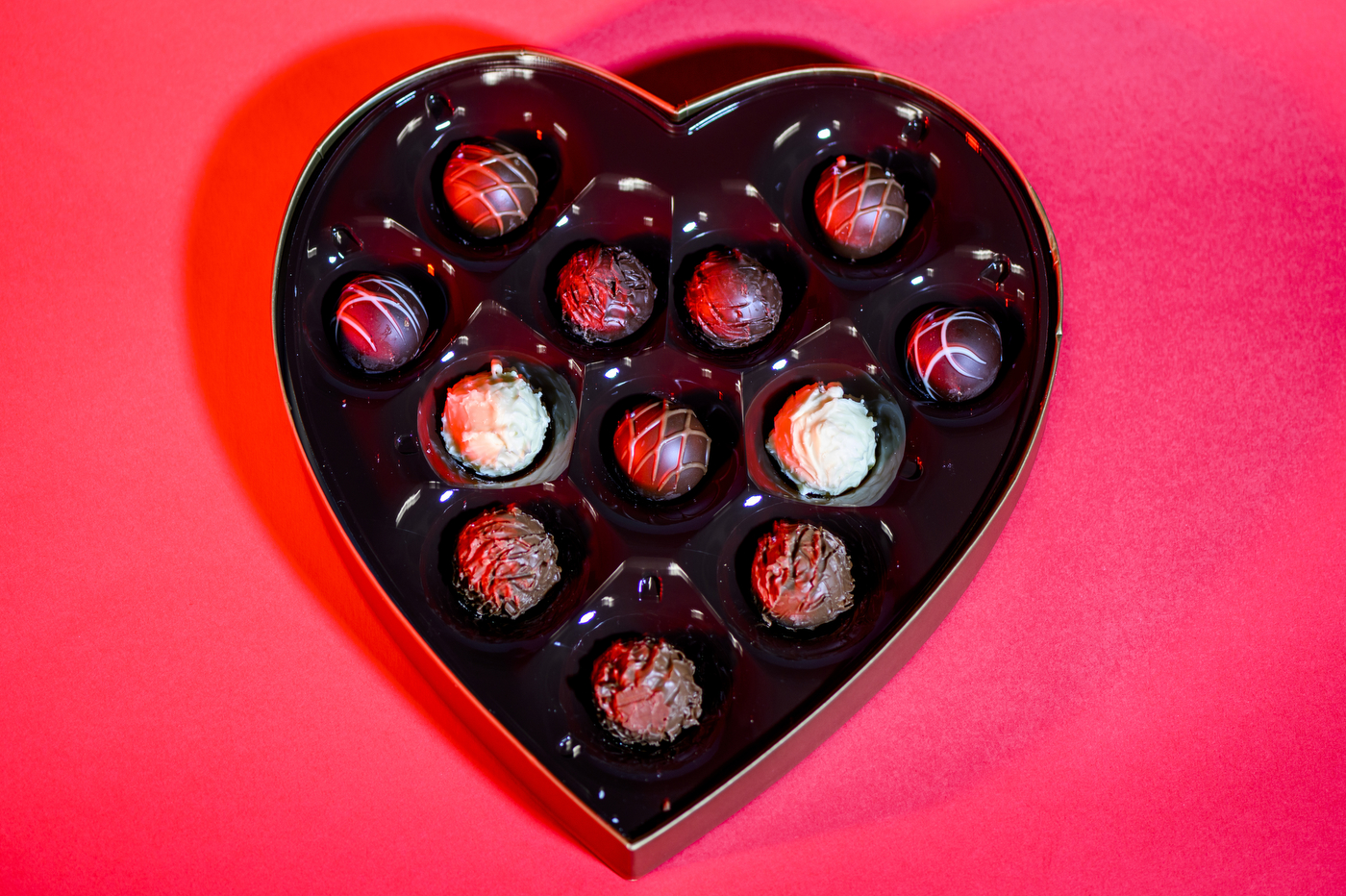 heart shaped box of chocolates