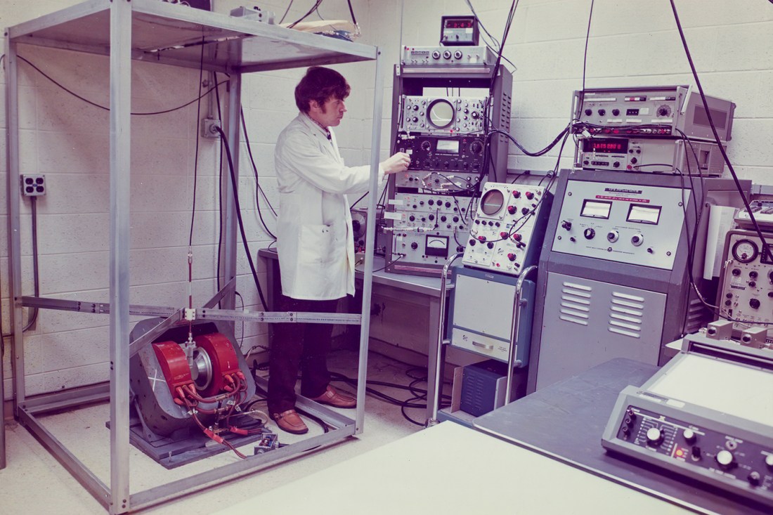 Heyman activated a set of complicated-looking machines