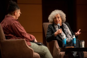 angela davis speaking at mills college at northeastern