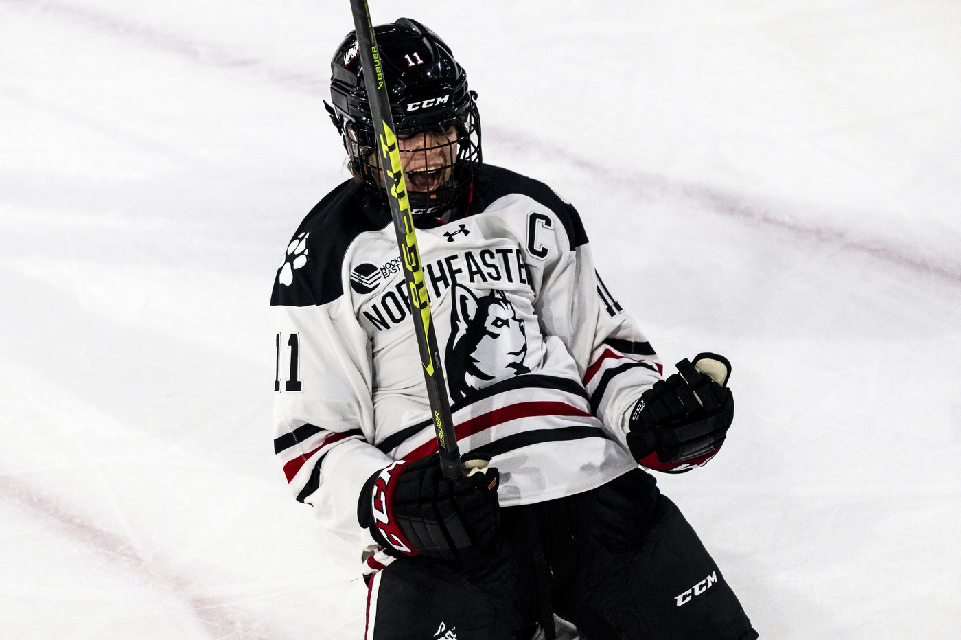 Alina Mueller celebrates a goal