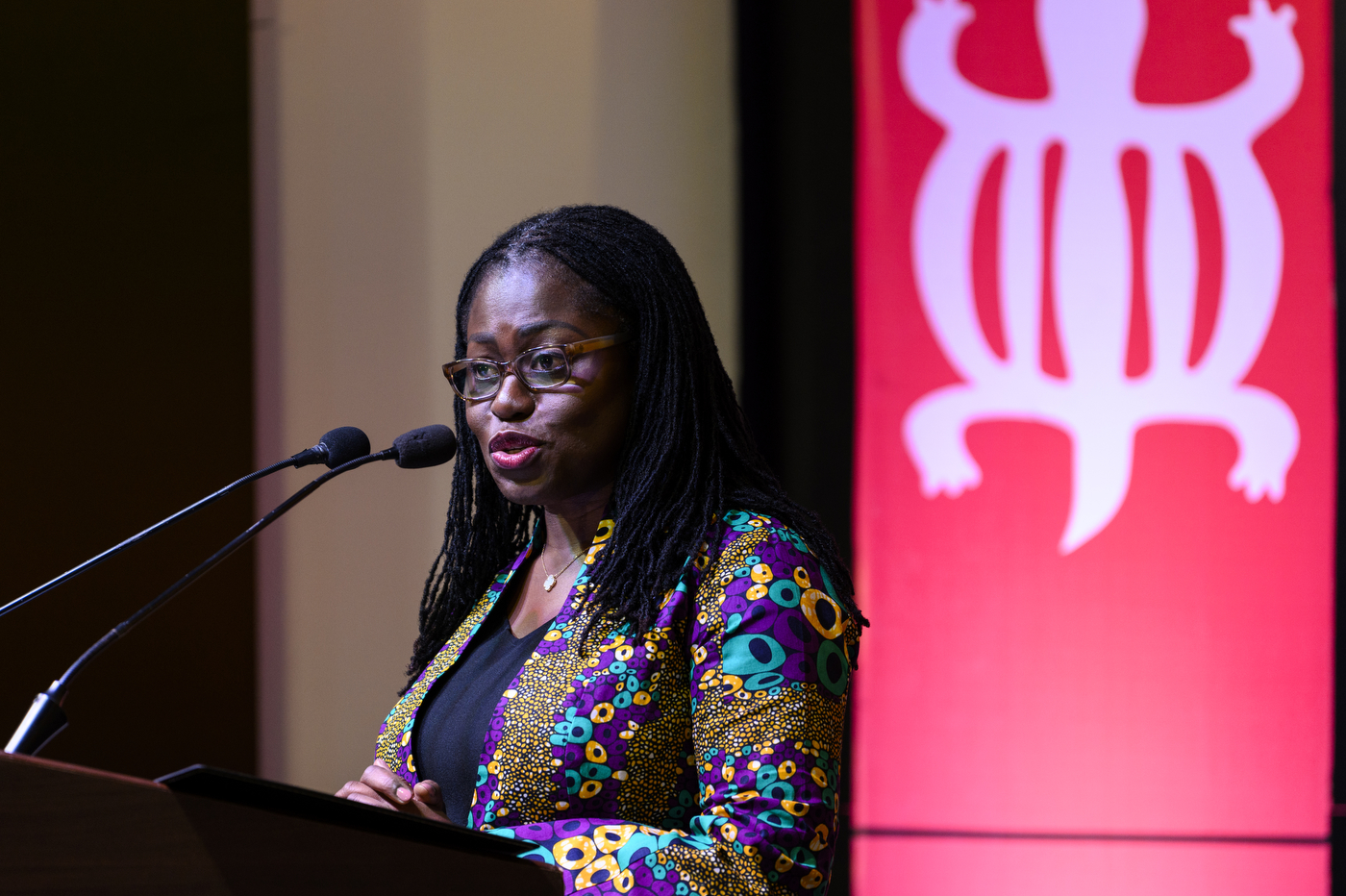 Elsie Add Awadzi speaking at Global Leadership Summit