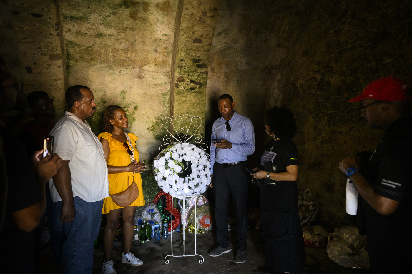 Winslow Sargeant gives speech at Elmina Castle